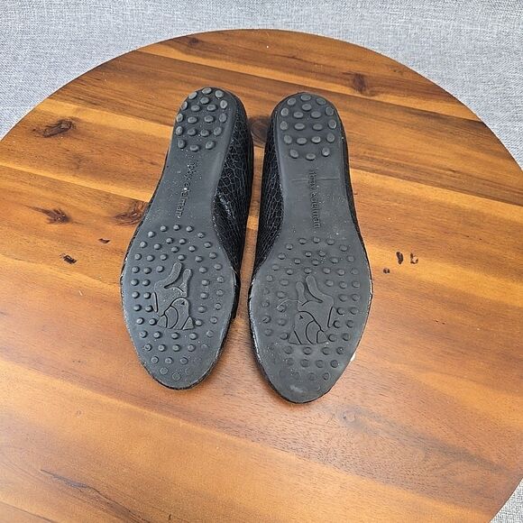 Libby Edelman Size 7.5W Royal Blue AMELIE Slip On Flat Shoes Silver Chain Accent - Picture 11 of 13